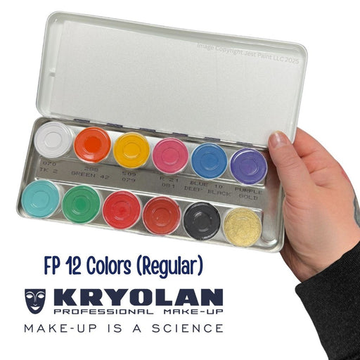 Kryolan Aquacolor Face Painting Palette - FP 12 Colors (Regular)
