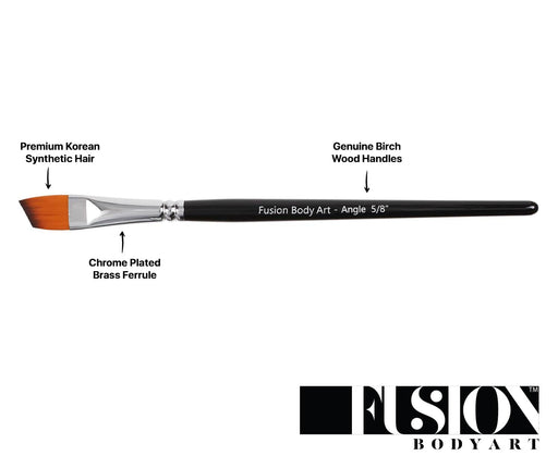 Fusion Body Art | Face Painting Brush - 5/8 Inch Long Angle