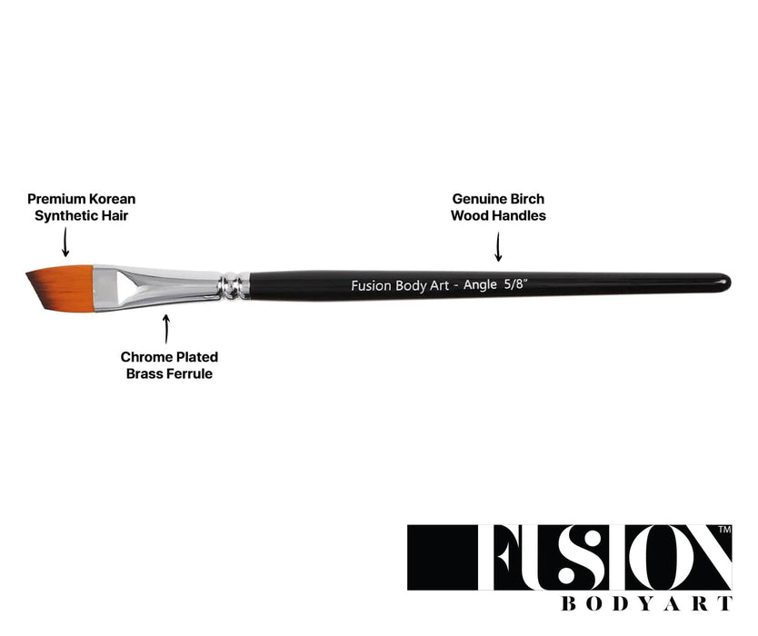 Fusion Body Art | Face Painting Brush - 5/8 Inch Long Angle