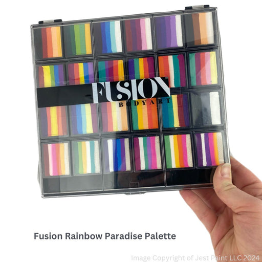 Fusion Body Art |  Spectrum Face Painting Palette - 24 Combos -  Rainbow Paradise