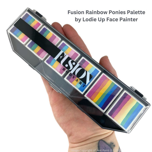 Fusion Body Art  | Lodie Up Face Painting Palette - Rainbow Ponies