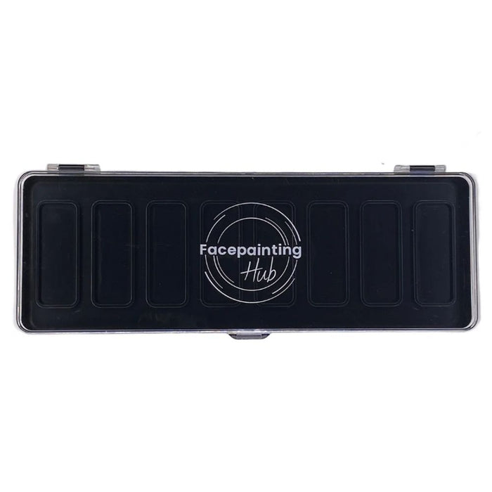 Facepainting Hub | Empty OneStroke / Easy Load Case - Black Palette with 8 SLOTS (pots NOT included)