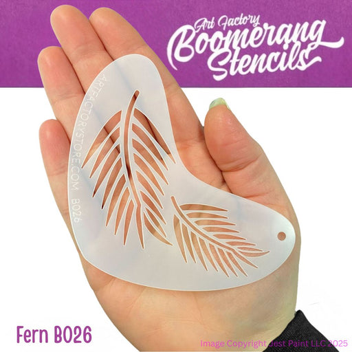 Art Factory - Boomerang Face Painting Stencil - Fern (B026)