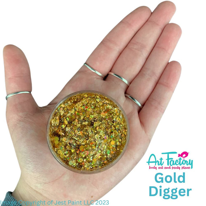 Festival Glitter | Chunky Glitter Gel - Gold Digger -   1.2 oz