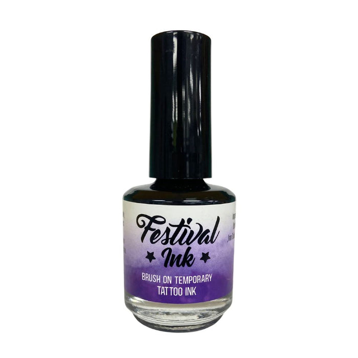 Art Factory | Alcohol Based Temporary Tattoo Ink - FESTIVAL INK - BLACK 15ml Bottle