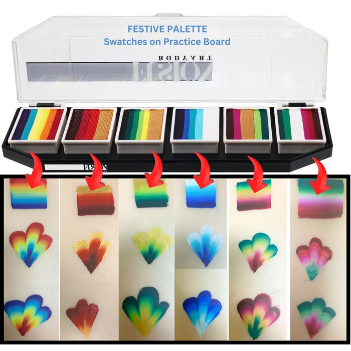 Fusion Body Art | Face Painting Palette | Leanne's Festival (Festive) Palette - LIMITED EDITION