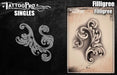 Tattoo Pro  | Body Painting Stencil - SINGLES Filigree - S115