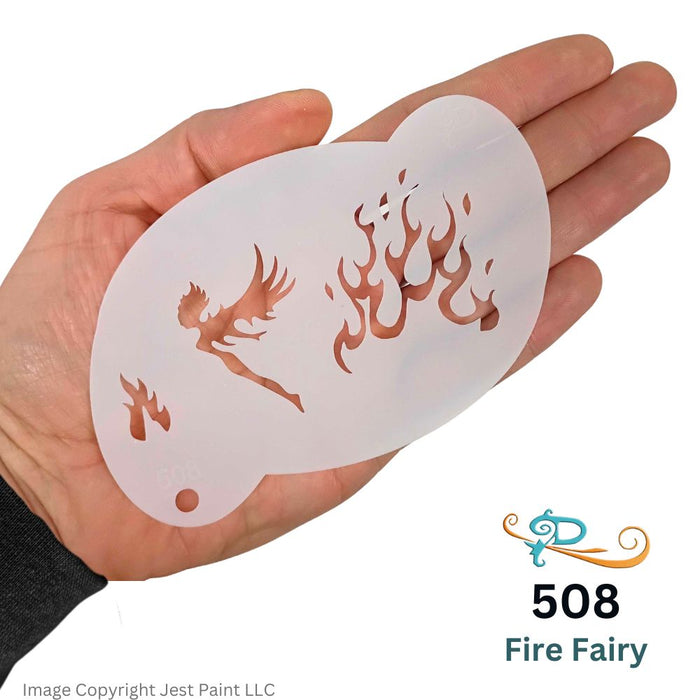 Diva Stencils | Face Painting Stencil | Fire Fairy (508)