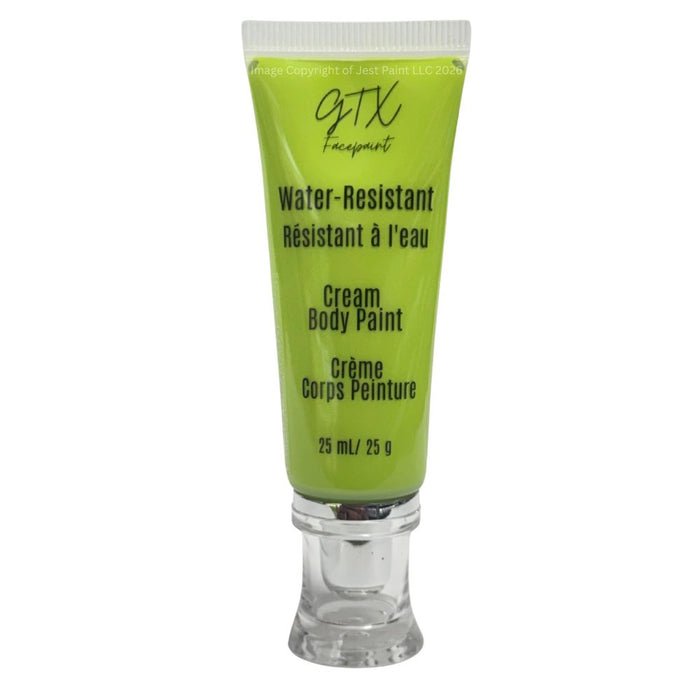 GTX Paint | Silicone Based Water Resistant Cream - Neon Firefly Green  25ml Easy Squeezy Tube (SFX - Non Cosmetic)