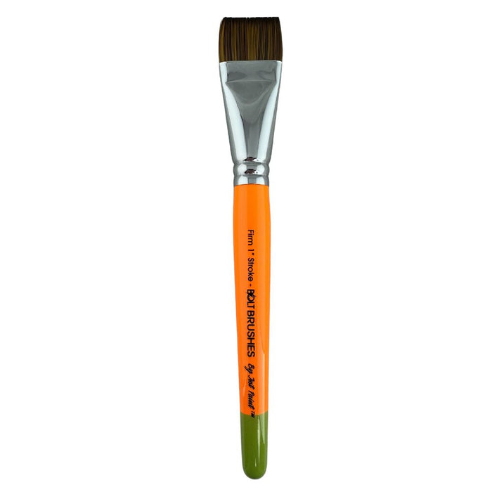 BOLT Face Painting Brushes by Jest Paint - NEW Pointed Handle - FIRM  1" Stroke