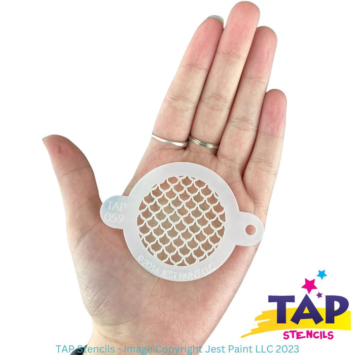 TAP 059 Face Painting Stencil - Fish Scales