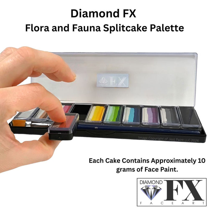 Diamond FX Face Paint - Ultimate Splitcake Palette - Flora and Fauna (10x10g)