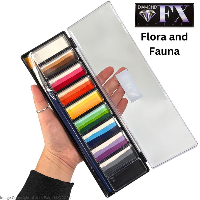 Diamond FX Face Paint - Ultimate Splitcake Palette - Flora and Fauna (10x10g)