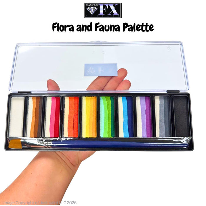 Diamond FX Face Paint - Ultimate Splitcake Palette - Flora and Fauna (10x10g)