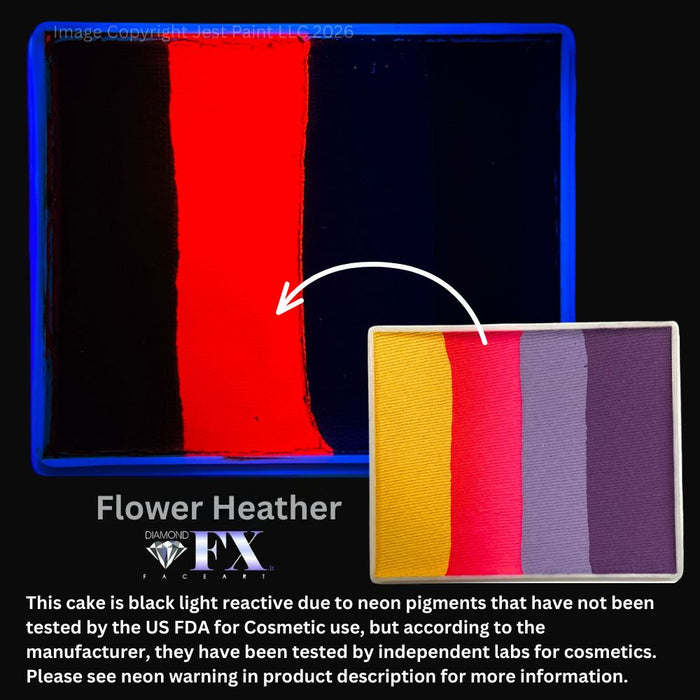 DFX Paint Rainbow Cake - LARGE FLOWER HEATHER -  (RS50-86) Approx. Net Vol .98fl oz/29ml  #23  (SFX - Non Cosmetic)