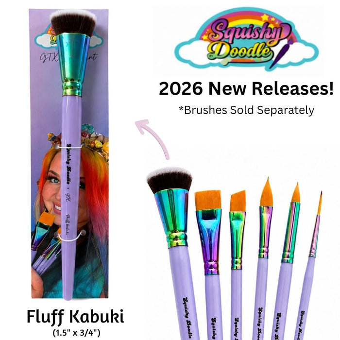 GTX | Face Painting Brush Designed by Squishy Doodle - FLUFF Kabuki 1.5"