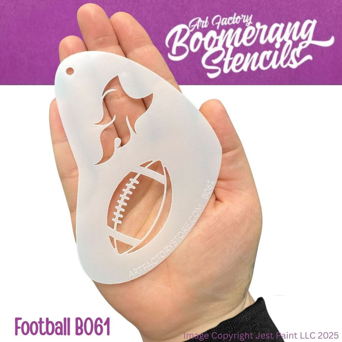 Art Factory - Boomerang Face Painting Stencil - Football (B061)