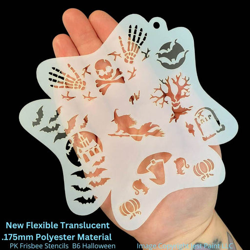 PK | FRISBEE Face Painting Stencil | New Mylar - Ultimate Halloween - B6 - HOLIDAY SALE!