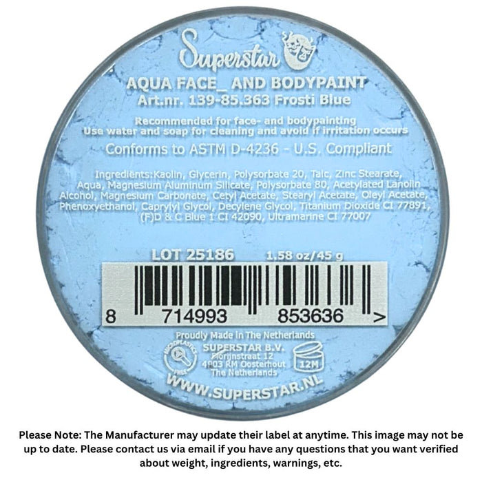 Superstar Face Paint | Frosti Blue 363 - 45gr