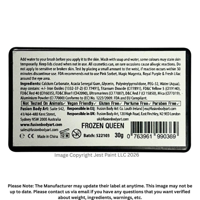 Fusion Body Art Face Paint - Split Cake | Frozen Queen 30gr