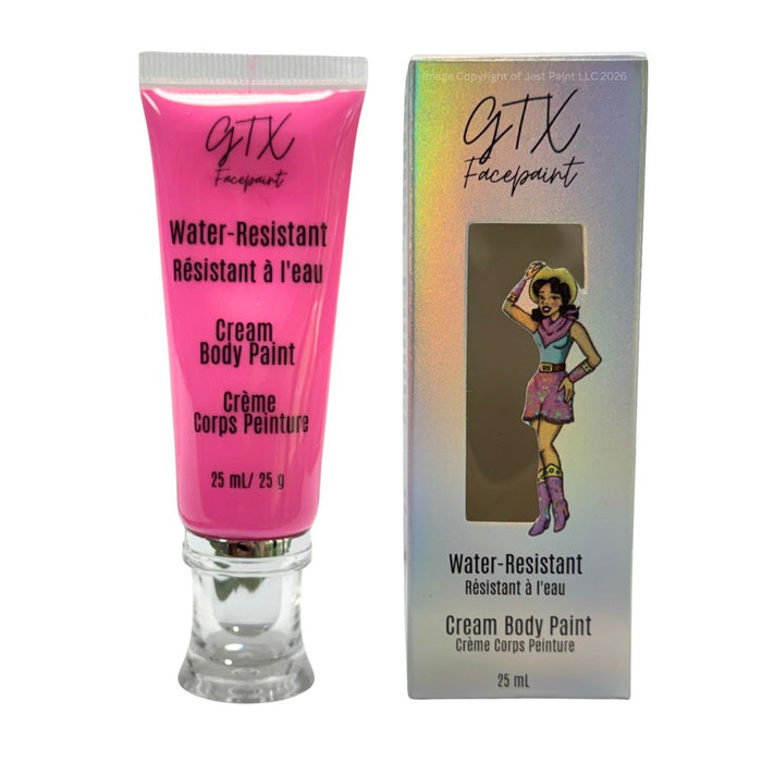 GTX Face Paint | Silicone Based Water Resistant Cream - Fruit Punch Pink - 25ml Easy Squeezy Tube