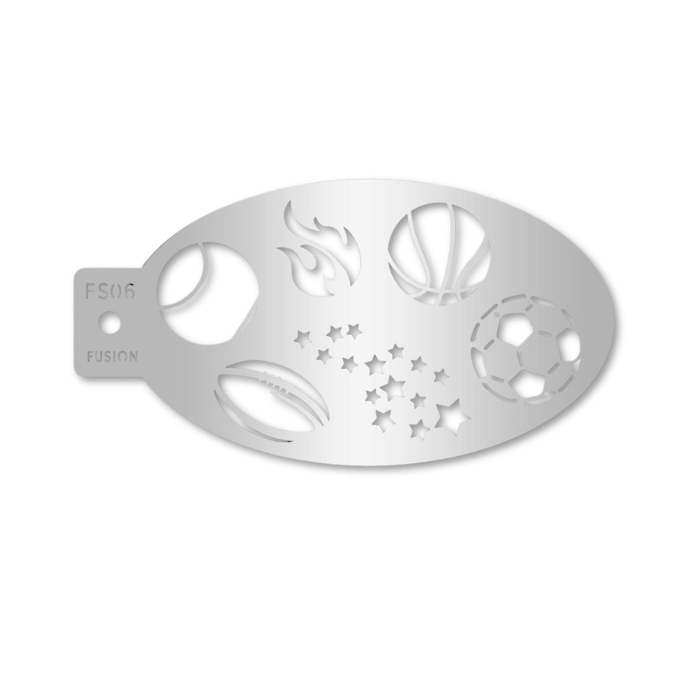 Fusion Body Art Face Painting Stencil Sport Stars FS06 — Jest Paint
