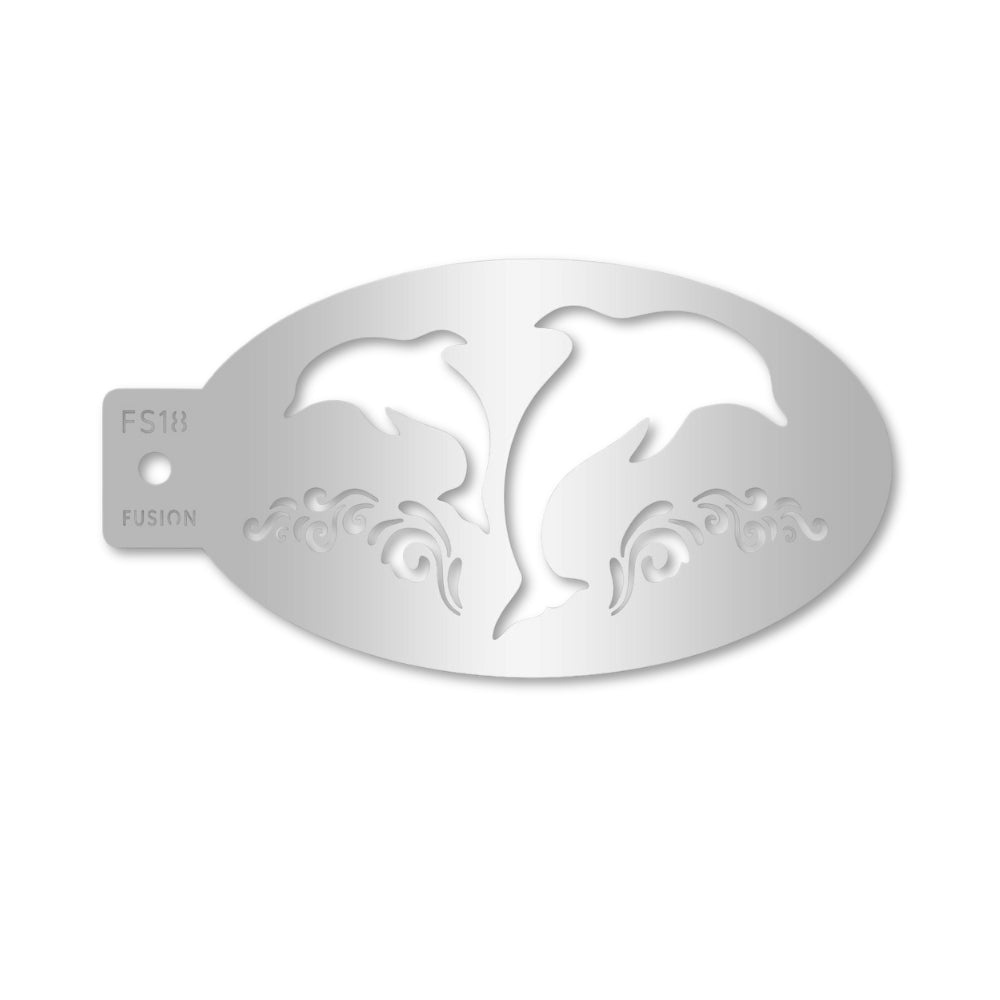 Fusion Body Art Face Painting Stencil Dancing Dolphin FS18 — Jest