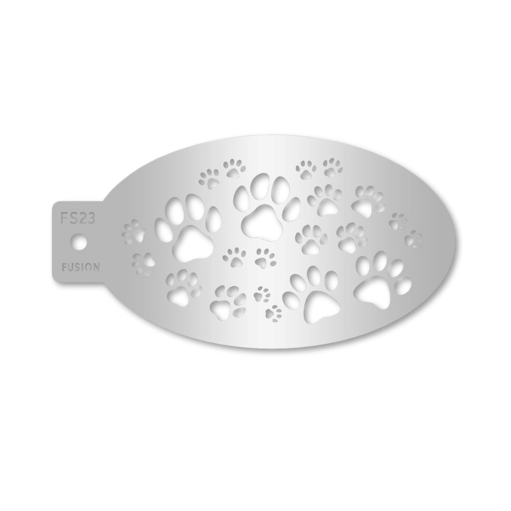 Fusion Body Art Face Painting Stencil Prowling Paw Print FS23