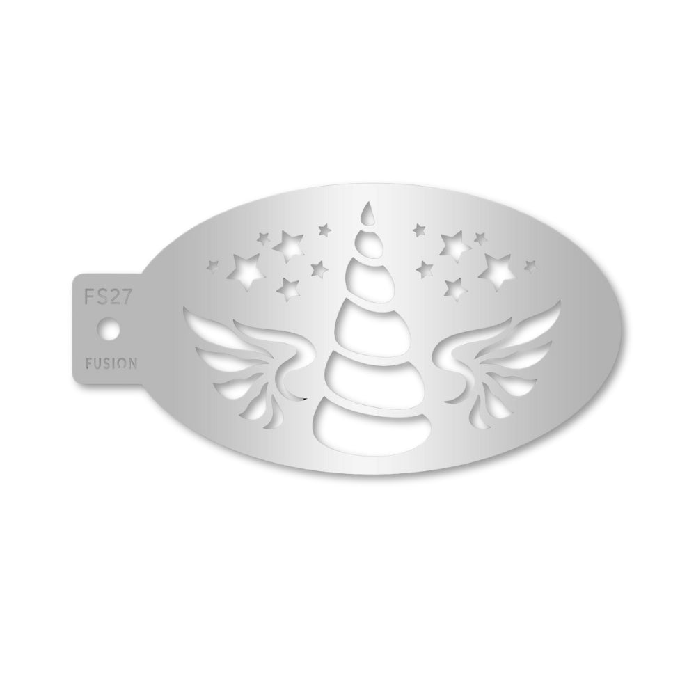 Fusion Body Art Face Painting Stencil Magical Unicorn Horn FS27