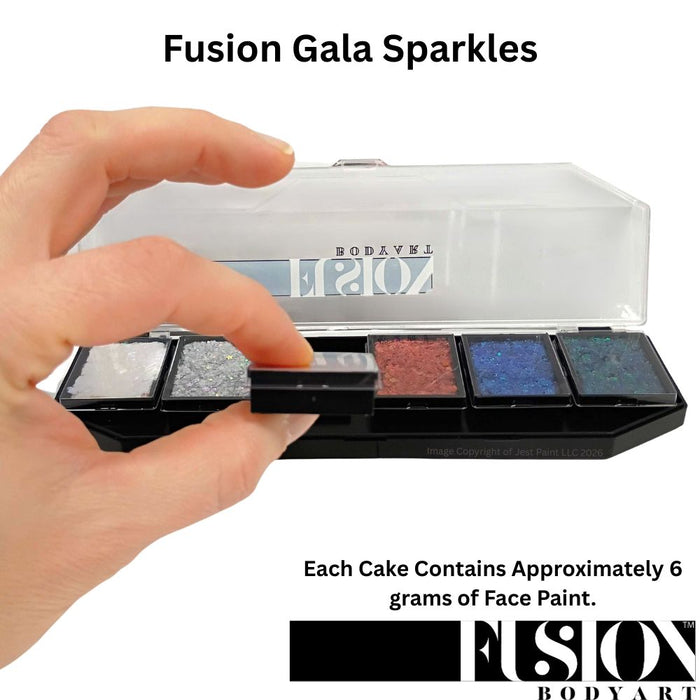 Fusion Body Art |  6 Color Glitter Cream Palette - GALA SPARKLES