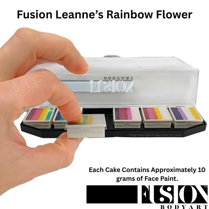 Fusion Body Art  | Face Painting Palette - Leanne's Rainbow Flower