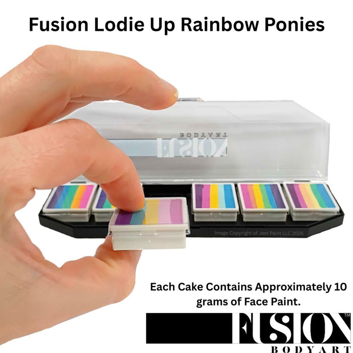 Fusion Body Art  | Lodie Up Face Painting Palette - Rainbow Ponies