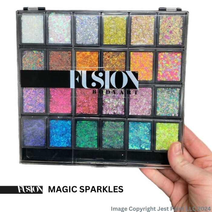 Fusion Body Art |  24 Colour Shifting Glitter Cream Palette (not all colors shift) - MAGIC SPARKLES