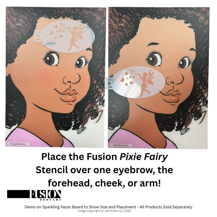 Fusion Body Art | Face Painting Stencil - Pixie Fairy FS11