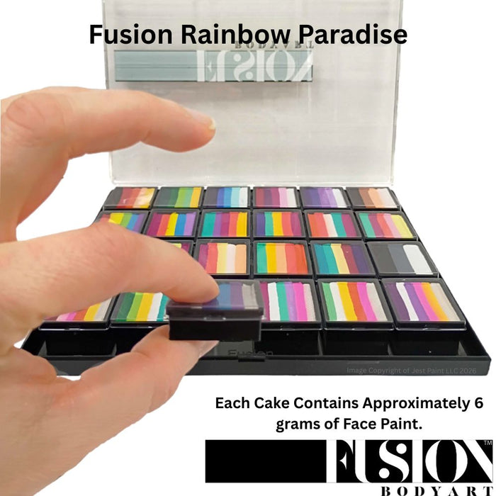 Fusion Body Art |  Spectrum Face Painting Palette - 24 Combos -  Rainbow Paradise