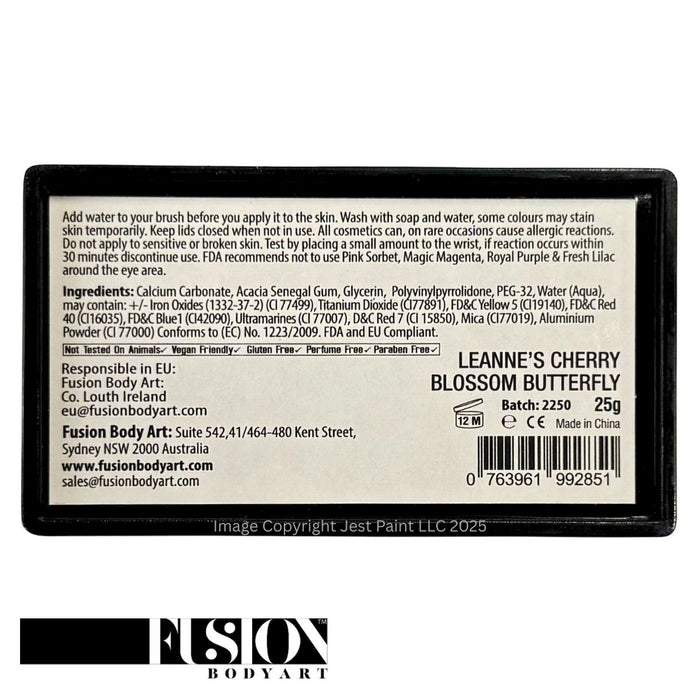 Fusion Body Art |  Leanne's Happy Pixie Petal Palette Refill - CHERRY BLOSSOM BUTTERFLY 25gr