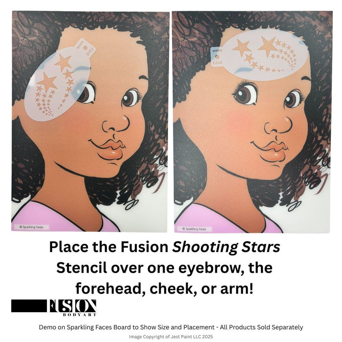 Fusion Body Art | Face Painting Stencil - Shooting Stars FS05