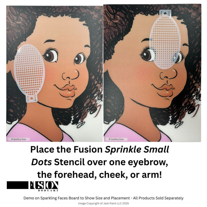 Fusion Body Art | Face Painting Stencil - Sprinkle Small Dots FS25