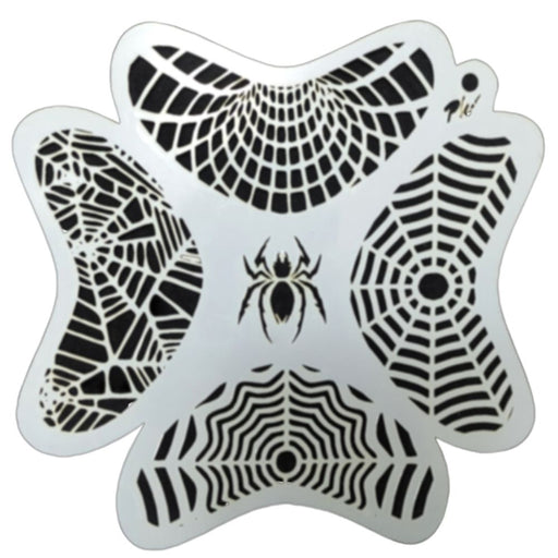 PK | FRISBEE Face Painting Stencil - New Mylar - Creepy Spider and Wild Webs - G7