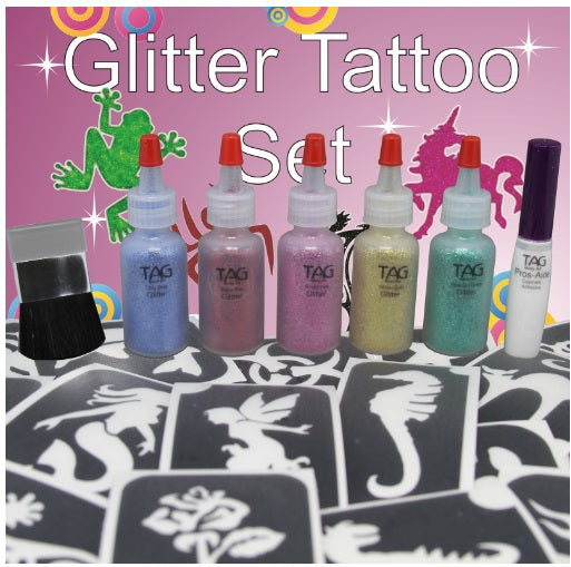 Glitter Tattoo Set Temporary Make Up Body Face Paint Glitter Set for Adults  Teenagers Kids 