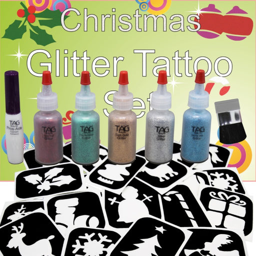TAG BODY ART | CHRISTMAS ( Winter )  Glitter Tattoo Kit with 20 Stencils