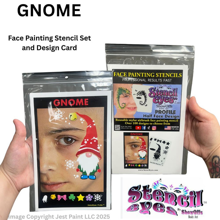 Stencil Eyes / Profiles - Face Painting Stencil - Gnome
