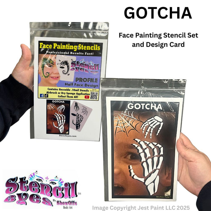 Stencil Eyes / Profiles - Face Painting Stencil - Gotcha