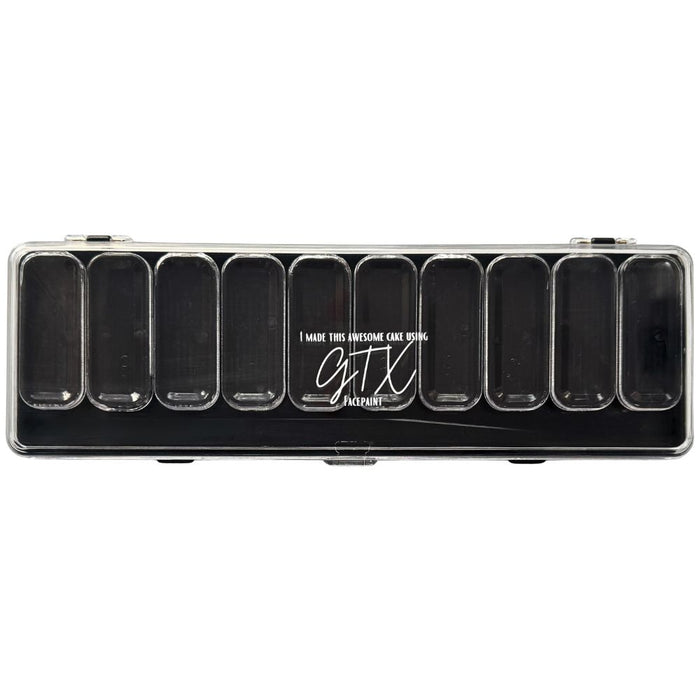GTX Facepaint | Empty One Stroke Crafting Cake Case - Palette with 10 Long Pots