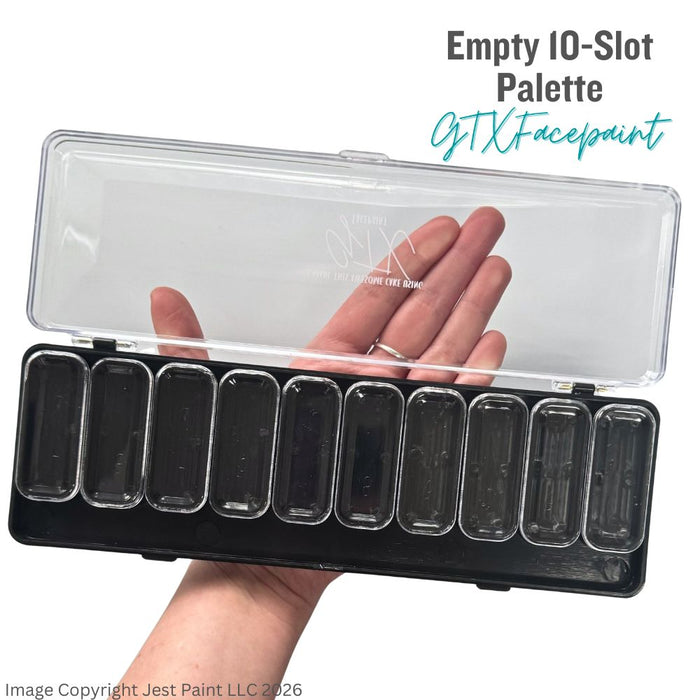 GTX Facepaint | Empty One Stroke Crafting Cake Case - Palette with 10 Long Pots