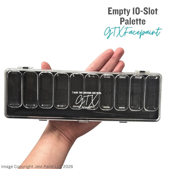 GTX Facepaint | Empty One Stroke Crafting Cake Case - Palette with 10 Long Pots