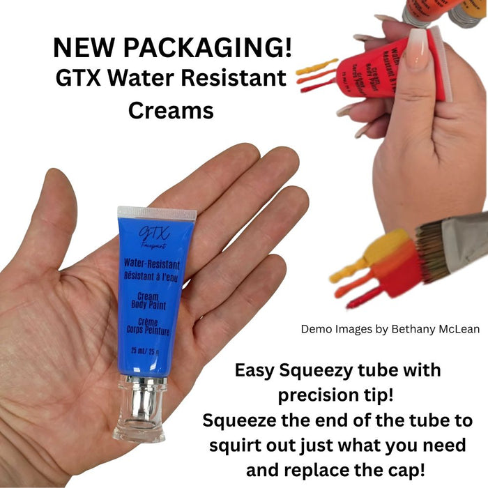 GTX Face Paint | Silicone Based Water Resistant CREAM KIT - Regular Colors  (15 x 25ml Easy Squeezy Tubes)