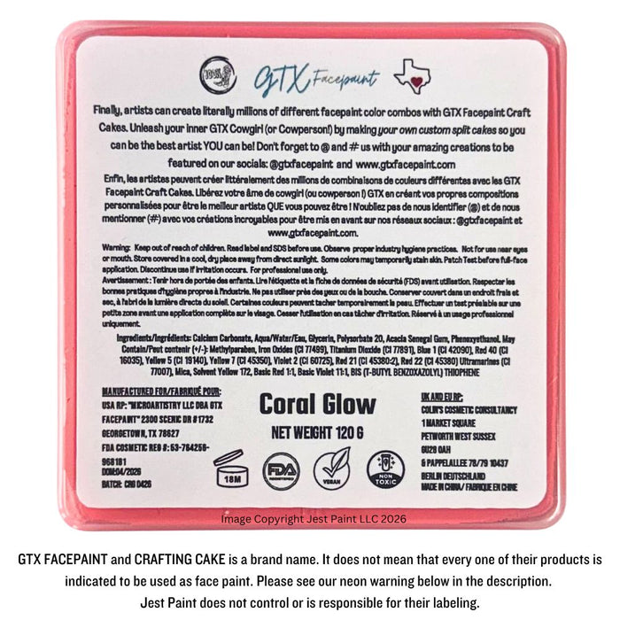 GTX Paint | Crafting Cake - Neon Coral Glow 120gr   (SFX - Non Cosmetic)