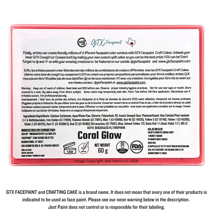 GTX Paint | Crafting Cake - Neon Coral Glow 60gr   (SFX - Non Cosmetic)
