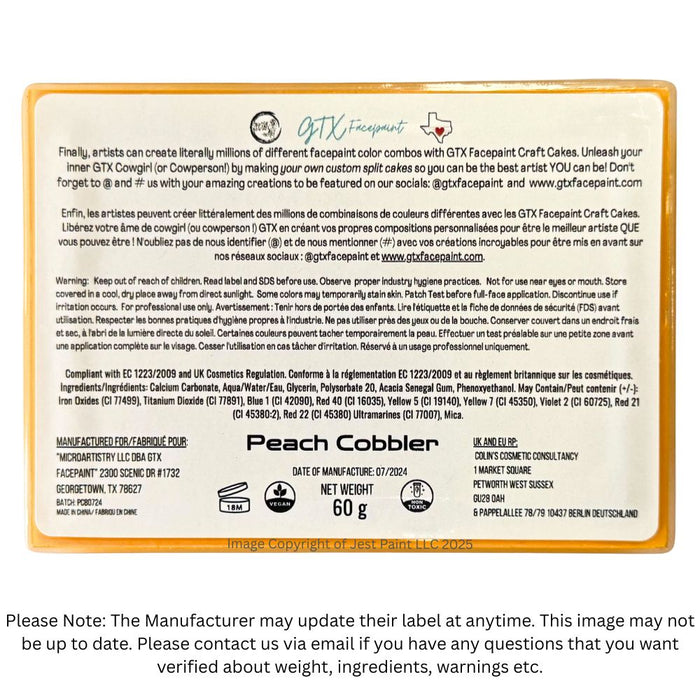 GTX Face Paint | Crafting Cake - Regular Peach Cobbler  60gr